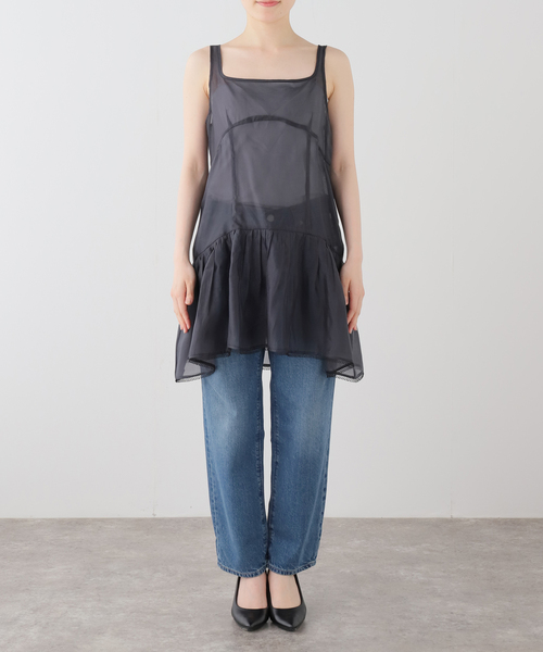 U by SPICK&SPAN（ユーバイスピックアンドスパン）の「le/ル SHEER LAYERED MINI OPS（ワンピース・レディース・アイボリー・FREE）」の12枚目の写真