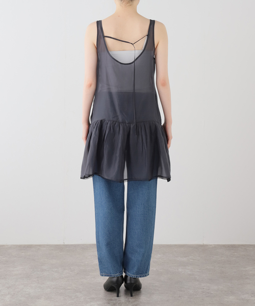 U by SPICK&SPAN（ユーバイスピックアンドスパン）の「le/ル SHEER LAYERED MINI OPS（ワンピース・レディース・アイボリー・FREE）」の10枚目の写真