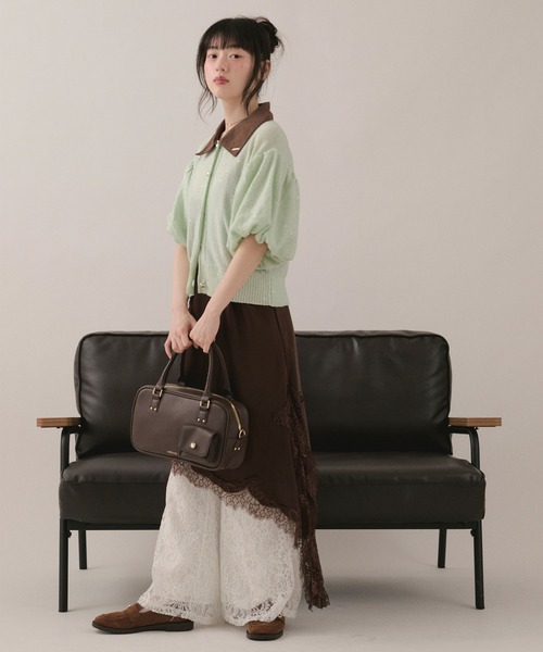 loin nuit（ロワンニュイ）の「lace flare pants / レースフレアパンツ（その他パンツ・レディース・アイボリー/ブラック・FREE）」の15枚目の写真