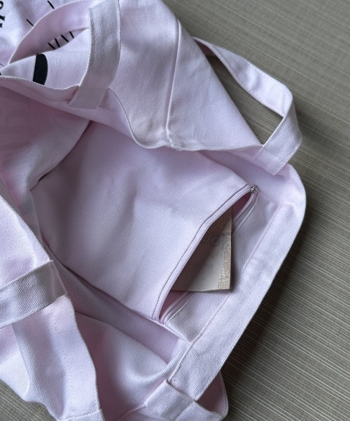 Vipoa(ヴィポア)の「Paris message logo tote bag(トートバッグ・レディース・ピンク/ホワイト・FREE)」の14枚目の写真