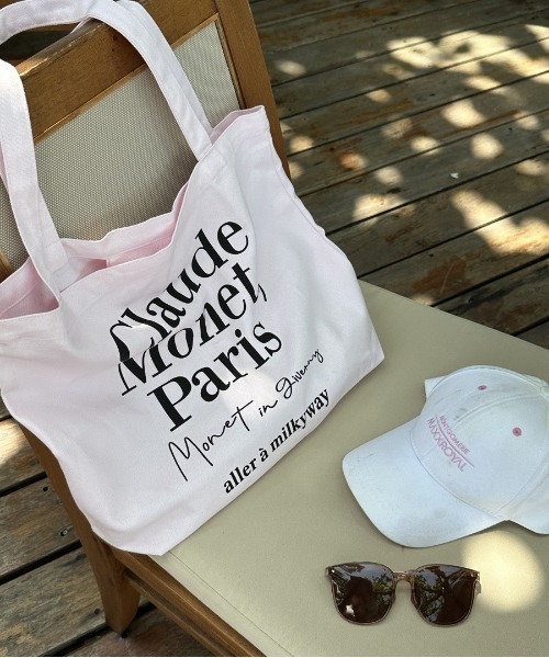 Vipoa(ヴィポア)の「Paris message logo tote bag(トートバッグ・レディース・ピンク/ホワイト・FREE)」の12枚目の写真