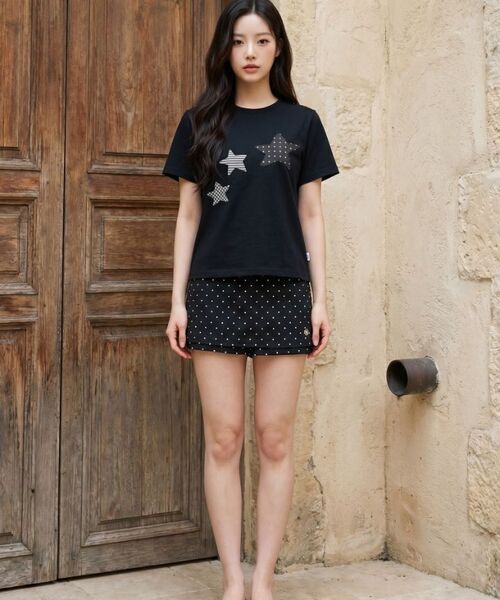 NTBC(エヌティービーシー)の「ドットオンスターロゴ半袖Tシャツ_2カラー(Tシャツ/カットソー・レディース・ホワイト/ブラック・SMALL/MEDIUM)」の12枚目の写真