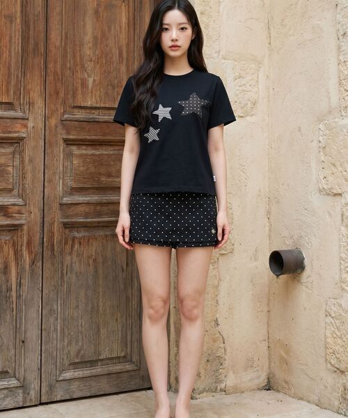 NTBC(エヌティービーシー)の「ドットオンスターロゴ半袖Tシャツ_2カラー(Tシャツ/カットソー・レディース・ホワイト/ブラック・SMALL/MEDIUM)」の13枚目の写真