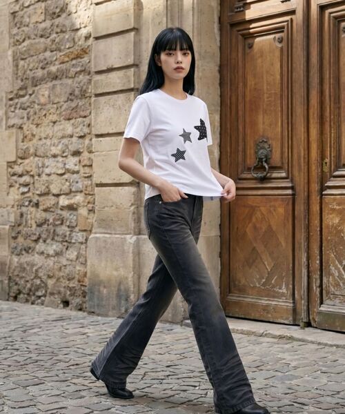 NTBC(エヌティービーシー)の「ドットオンスターロゴ半袖Tシャツ_2カラー(Tシャツ/カットソー・レディース・ホワイト/ブラック・SMALL/MEDIUM)」の15枚目の写真