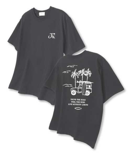 TI.GLAKE(ティーグレイク)の「ドライブザロード オーバーサイズ 半袖Tシャツ ダークグレー(Tシャツ/カットソー・メンズ・その他・LARGE/X-LARGE/XX-LARGE)」の1枚目の写真