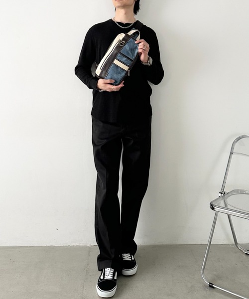 real design（リアルデザイン）の「[real design]8ポケット2層セパレートボディバッグ/ワンショルダー/ユニセックス（ボディバッグ/ウエストポーチ・メンズ・ネイビー/ブラック・FREE）」の19枚目の写真