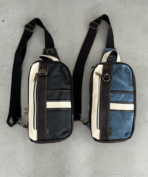 real design（リアルデザイン）の「[real design]8ポケット2層セパレートボディバッグ/ワンショルダー/ユニセックス（ボディバッグ/ウエストポーチ・メンズ・ネイビー/ブラック・FREE）」の20枚目の写真