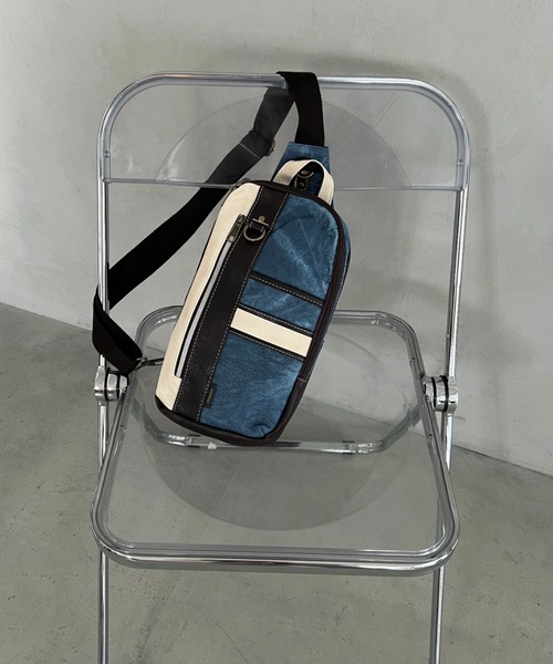 real design（リアルデザイン）の「[real design]8ポケット2層セパレートボディバッグ/ワンショルダー/ユニセックス（ボディバッグ/ウエストポーチ・メンズ・ネイビー/ブラック・FREE）」の22枚目の写真