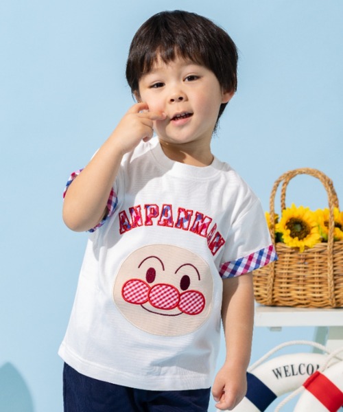 ANPANMAN KIDS COLLECTION(アンパンマンキッズコレクション)の「くるっと2WAY半袖Tシャツ アンパンマン ばいきんまん(Tシャツ/カットソー・キッズ・オフホワイト・80cm/90㎝/100cm/110cm/120cm)」の1枚目の写真