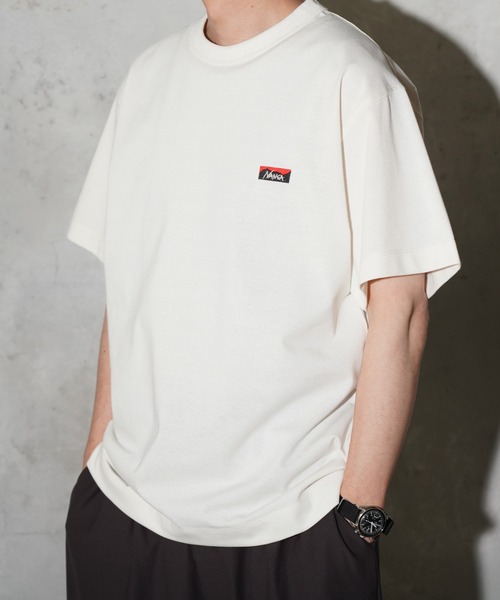 NANGA(ナンガ)の「NANGA / ナンガ ECO HYBRID BOX LOGO EMBROIDERY TEE エコハイブリッド ボックスロゴ エンブロイダリーTシャツ(Tシャツ/カットソー・メンズ・ネイビー/ホワイト/ブラック/グレー・SMALL/MEDIUM/LARGE/X-LARGE)」の1枚目の写真