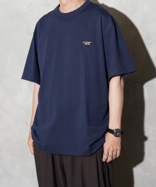 NANGA(ナンガ)の「NANGA / ナンガ ECO HYBRID BOX LOGO EMBROIDERY TEE エコハイブリッド ボックスロゴ エンブロイダリーTシャツ(Tシャツ/カットソー・メンズ・ネイビー/ホワイト/ブラック/グレー・SMALL/MEDIUM/LARGE/X-LARGE)」の11枚目の写真