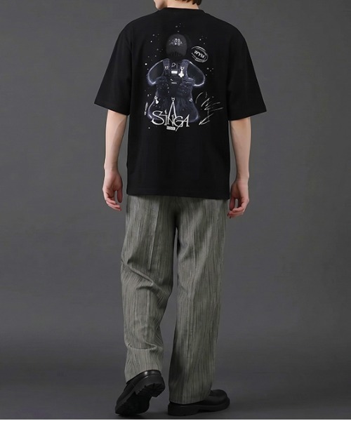 revertical(リバーティカル)の「バックグラフィック クマプリント 半袖Tシャツ(Tシャツ/カットソー・メンズ・ホワイト/ブラック/サックスブルー・MEDIUM/LARGE)」の11枚目の写真