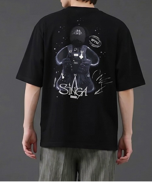 revertical(リバーティカル)の「バックグラフィック クマプリント 半袖Tシャツ(Tシャツ/カットソー・メンズ・ホワイト/ブラック/サックスブルー・MEDIUM/LARGE)」の9枚目の写真