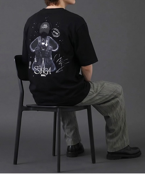 revertical(リバーティカル)の「バックグラフィック クマプリント 半袖Tシャツ(Tシャツ/カットソー・メンズ・ホワイト/ブラック/サックスブルー・MEDIUM/LARGE)」の12枚目の写真