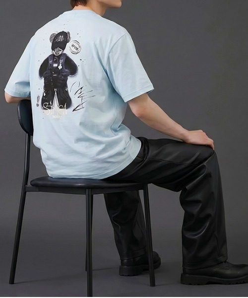 revertical(リバーティカル)の「バックグラフィック クマプリント 半袖Tシャツ(Tシャツ/カットソー・メンズ・ホワイト/ブラック/サックスブルー・MEDIUM/LARGE)」の17枚目の写真