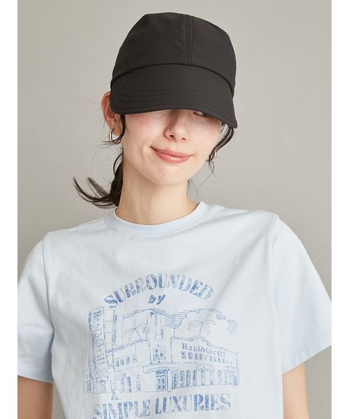 Mila Owen(ミラオーウェン)の「【ウォッシャブル】【撥水】【接触冷感】バックシャーリングゴムキャップ(キャップ・レディース・ブラック/ベージュ/キャメル・F)」の4枚目の写真