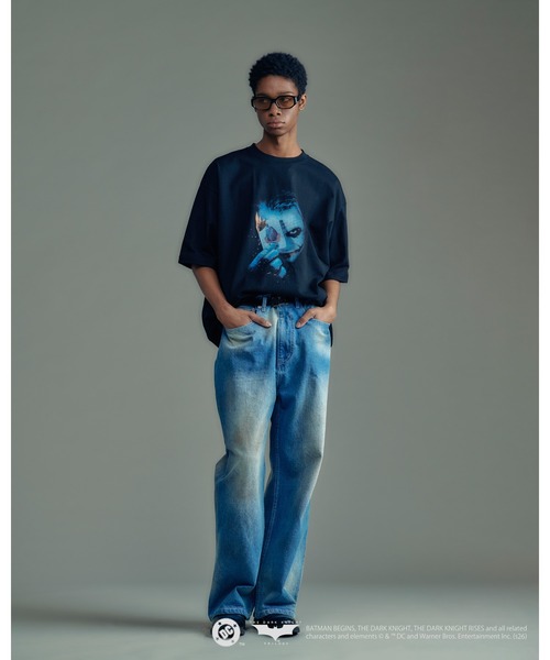 ADAM PATEK(アダムパテック)の「ADAMPATEK/aged finish denim pant/エイジング加工デニムパンツ(AP2618036)(デニムパンツ・レディース・ブルー/ブラック・1/3/2)」の2枚目の写真