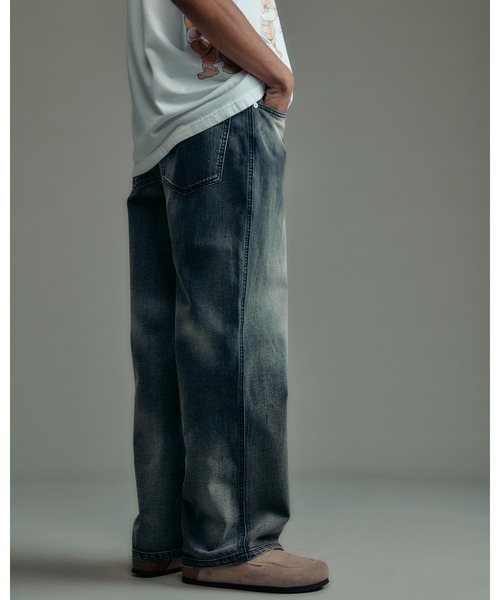 ADAM PATEK(アダムパテック)の「ADAMPATEK/aged finish denim pant/エイジング加工デニムパンツ(AP2618036)(デニムパンツ・レディース・ブルー/ブラック・1/3/2)」の10枚目の写真