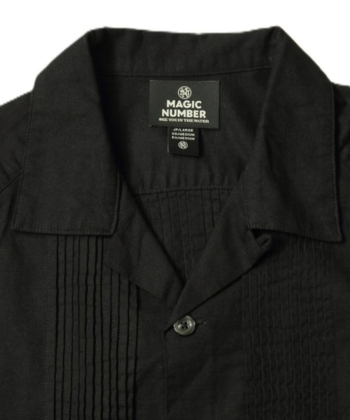 MAGIC NUMBER(マジック ナンバー)の「【MAGIC NUMBER】綿麻キャンバス ハーフスリーブ オープンカラー キューバシャツ(シャツ/ブラウス・メンズ・キナリ/ネイビー/ブラック・MEDIUM/LARGE)」の22枚目の写真