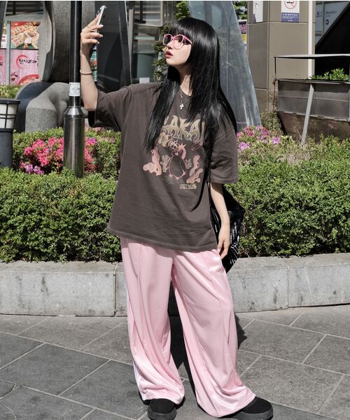 GAKKAI UNIONS(ガッカイユニオンズ)の「ヒドゥンキャッチピグメント半袖Tシャツブラウン(Tシャツ/カットソー・レディース・その他・MEDIUM/LARGE)」の6枚目の写真