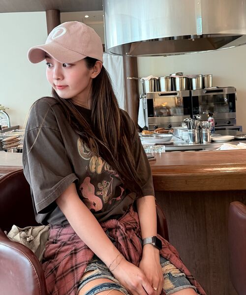 GAKKAI UNIONS(ガッカイユニオンズ)の「ヒドゥンキャッチピグメント半袖Tシャツブラウン(Tシャツ/カットソー・レディース・その他・MEDIUM/LARGE)」の4枚目の写真
