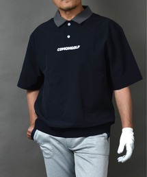 COMON GOLF（コモンゴルフ）の「撥水加工タフタ素材 ルーズシルエット ZIPポケット付き 半袖プルオーバー ゴルフポロシャツ（ポロシャツ）」