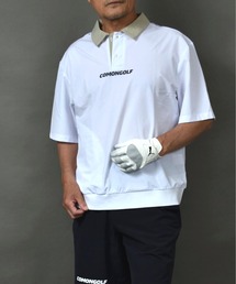 COMON GOLF（コモンゴルフ）の「撥水加工タフタ素材 ルーズシルエット ZIPポケット付き 半袖プルオーバー ゴルフポロシャツ（ポロシャツ）」