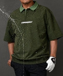COMON GOLF（コモンゴルフ）の「撥水加工タフタ素材 ルーズシルエット ZIPポケット付き 半袖プルオーバー ゴルフポロシャツ（ポロシャツ）」