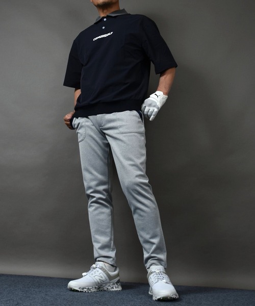 COMON GOLF(コモンゴルフ)の「撥水加工タフタ素材 ルーズシルエット ZIPポケット付き 半袖プルオーバー ゴルフポロシャツ(ポロシャツ・メンズ・ネイビー/ホワイト/カーキ・L/XL/XXL/M)」の9枚目の写真