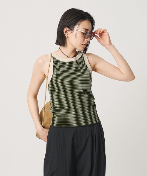 BEAUTY&YOUTH UNITED ARROWS(ビューティーアンドユースユナイテッドアローズ)の「マルチボーダー タンクトップ(タンクトップ・レディース・ケリーグリーン/グレー系/ブラウン系・FREE)」の3枚目の写真