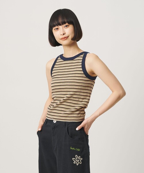 BEAUTY&YOUTH UNITED ARROWS(ビューティーアンドユースユナイテッドアローズ)の「マルチボーダー タンクトップ(タンクトップ・レディース・ケリーグリーン/グレー系/ブラウン系/ライトブルー・FREE)」の6枚目の写真