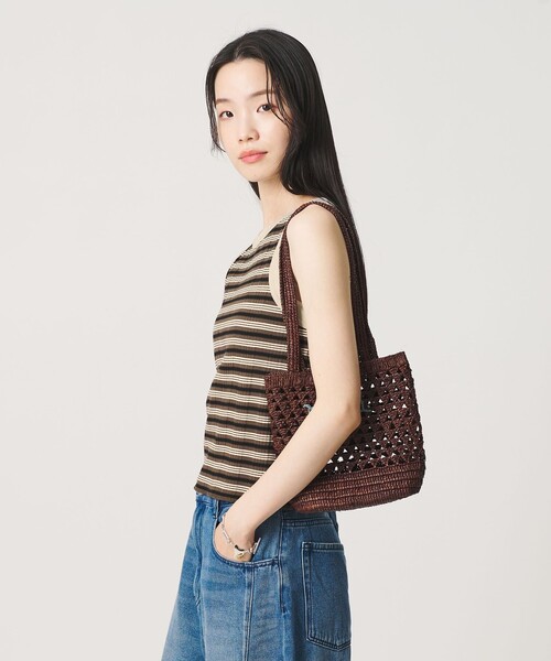 BEAUTY&YOUTH UNITED ARROWS(ビューティーアンドユースユナイテッドアローズ)の「マルチボーダー タンクトップ(タンクトップ・レディース・ケリーグリーン/グレー系/ブラウン系/ライトブルー・FREE)」の7枚目の写真