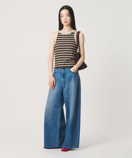 BEAUTY&YOUTH UNITED ARROWS(ビューティーアンドユースユナイテッドアローズ)の「マルチボーダー タンクトップ(タンクトップ・レディース・ケリーグリーン/グレー系/ブラウン系/ライトブルー・FREE)」の8枚目の写真
