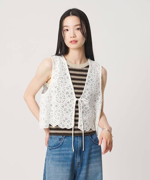 BEAUTY&YOUTH UNITED ARROWS(ビューティーアンドユースユナイテッドアローズ)の「マルチボーダー タンクトップ(タンクトップ・レディース・ケリーグリーン/グレー系/ブラウン系/ライトブルー・FREE)」の9枚目の写真