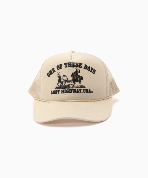 JOURNAL STANDARD（ジャーナルスタンダード）の「ONE OF THESE DAYS LOST HIGHWAY TRUCKER（キャップ・メンズ・ベージュ・FREE）」の2枚目の写真