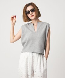 conte | <conte>コットン ハニカム キーネックカットソー(Tシャツ/カットソー)