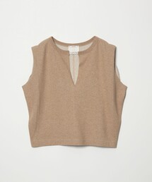 ＜conte＞コットン シアー フーデッドカットソーDK.BROWN 新品未使用 conte＞コットン シアー フーデッドカットソー（Tシャツ/カットソー