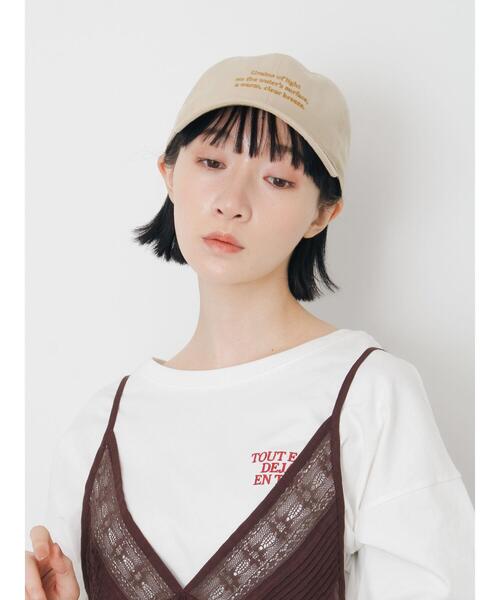 Samansa Mos2(サマンサ モスモス)の「【消臭効果】コットンツイル刺繍キャップ(ハット・レディース・ベージュ/ネイビー/レッド・F)」の10枚目の写真