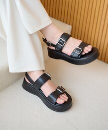 CIAOPANIC TYPY | :超軽量!スタッズデザイン厚底ベルトデザインサンダル(サンダル)