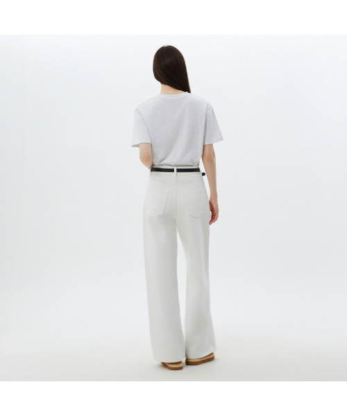 LAP（ラップ）の「ワンタックロングワイドデニムパンツ AS2DP464（デニムパンツ・レディース・インディゴブルー/ホワイト/ブラック・SMALL/MEDIUM）」の4枚目の写真