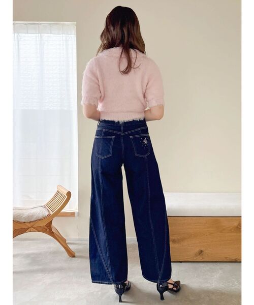 dazzlin(ダズリン)の「レイヤードワイドデニムパンツ(デニムパンツ・レディース・インディゴブルー・MEDIUM/SMALL)」の6枚目の写真