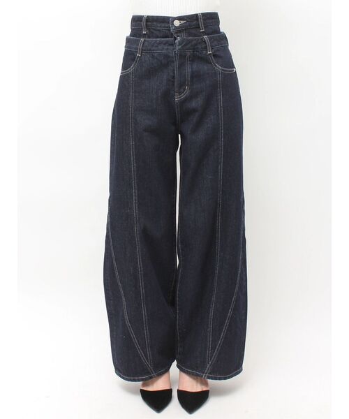dazzlin(ダズリン)の「レイヤードワイドデニムパンツ(デニムパンツ・レディース・インディゴブルー・MEDIUM/SMALL)」の13枚目の写真