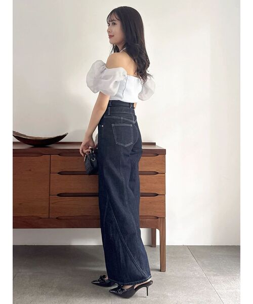 dazzlin(ダズリン)の「レイヤードワイドデニムパンツ(デニムパンツ・レディース・インディゴブルー/ブルー・MEDIUM/SMALL)」の21枚目の写真