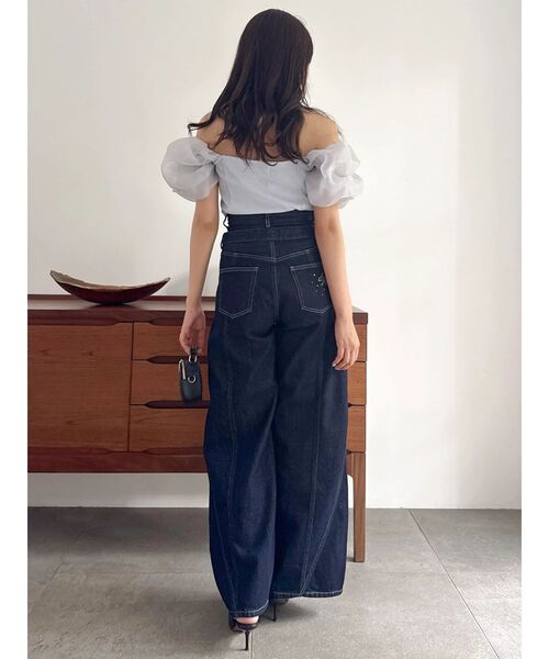 dazzlin(ダズリン)の「レイヤードワイドデニムパンツ(デニムパンツ・レディース・インディゴブルー/ブルー・MEDIUM/SMALL)」の20枚目の写真