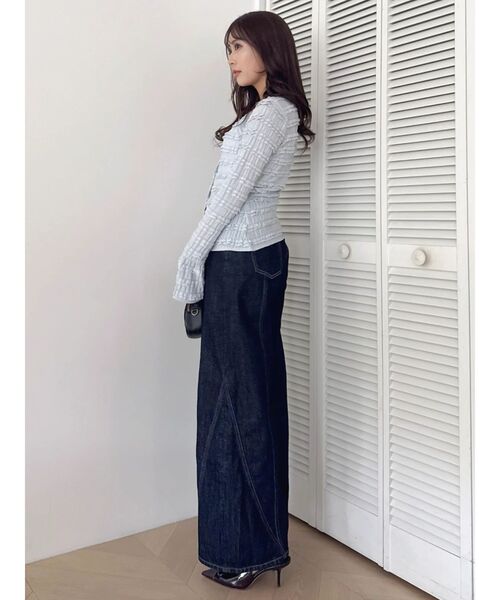 dazzlin(ダズリン)の「レイヤードワイドデニムパンツ(デニムパンツ・レディース・インディゴブルー/ブルー・MEDIUM/SMALL)」の14枚目の写真