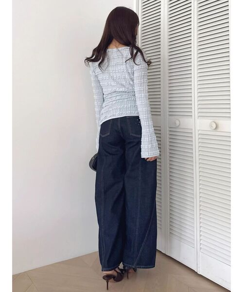 dazzlin(ダズリン)の「レイヤードワイドデニムパンツ(デニムパンツ・レディース・インディゴブルー/ブルー・MEDIUM/SMALL)」の13枚目の写真