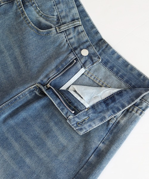BLUEEAST(ブルーイースト)の「ヘムレースワイドデニム(デニムパンツ・レディース・ブルー・SMALL/MEDIUM)」の16枚目の写真