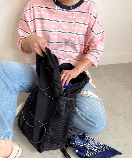 PICHI(ピイチ)の「Packable Backpack(バックパック/リュック・レディース・ブラック/ホワイト/グリーン・FREE)」の5枚目の写真