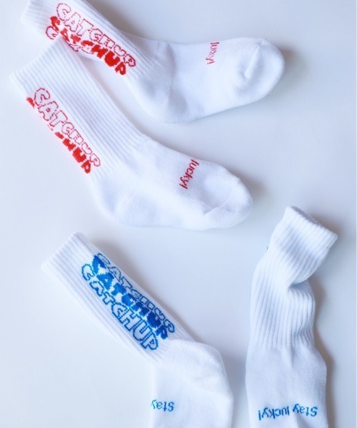 Catchup(ケチャップ)の「“CATCHUP” stay lucky ソックス 2P(ソックス/靴下・キッズ・ホワイト系その他・XL/M/S/L)」の3枚目の写真