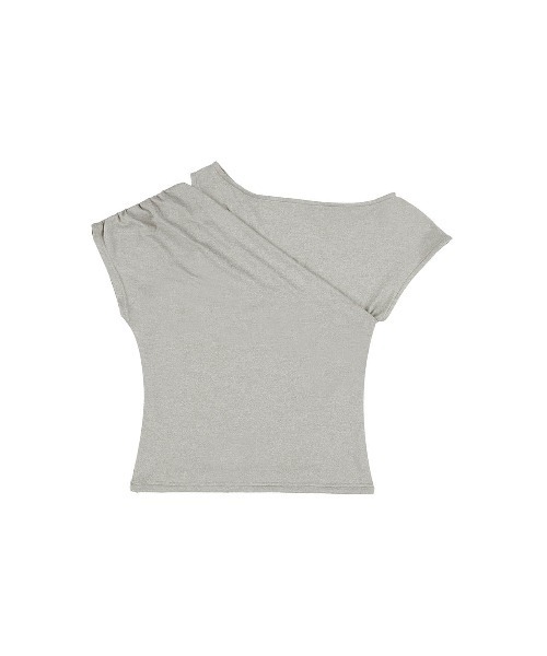 ALEXIA STAM（アリシアスタン）の「Asymmetrical Top /レイヤードトップス（Tシャツ/カットソー・レディース・グレー/ブラック/ホワイト・L/M/S）」の21枚目の写真